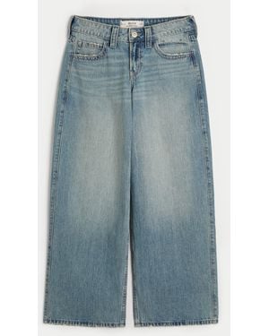 Hollister Low-rise Medium Wash Super Baggy Jeans - Blue
