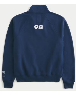 Hollister 1998 Fifa World Cup France Graphic Fleece Track Jacket - Blue