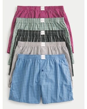 Hollister Cotton Boxer Short 5-pack - Blue