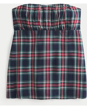Hollister Easy Strapless Babydoll Top - Blue