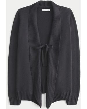 Hollister Boho Tie Front Cardigan - Black