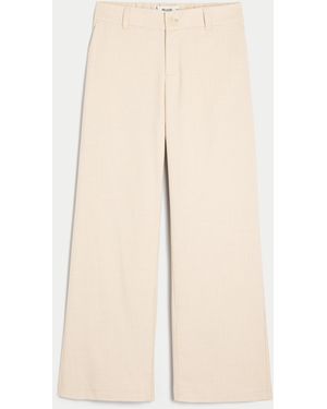 Hollister Low-rise Straight Trousers - Natural