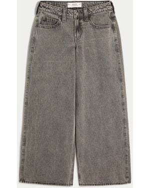 Hollister Low-rise Washed Grey Super Baggy Jeans