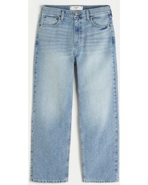 Hollister Medium Wash Baggy Jeans - Blue