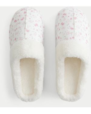 Hollister Sherpa-lined Platform Slippers - White