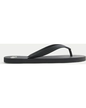 Hollister Rubber Flip Flops - Black