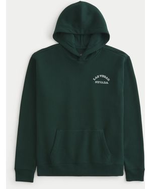 Hollister Lässiges Hoodie mit Las Vegas Nevada-Grafik - Grün