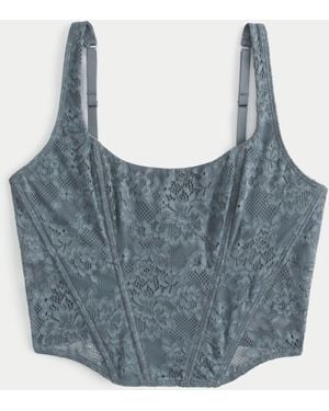 Hollister Gilly Hicks Lace Corset - Blue