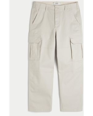 Hollister Skater Baggy Cargo Trousers - White