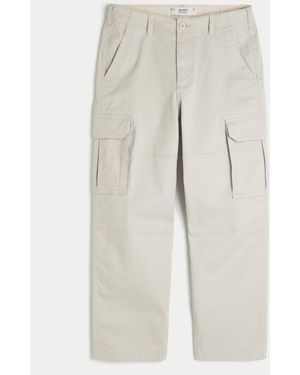 Hollister Skater Baggy Cargo Trousers - White