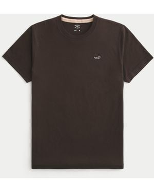 Hollister Cotton Icon Crew T-shirt - Black