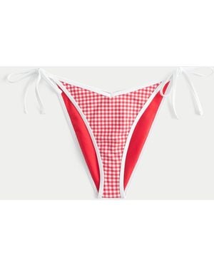 Hollister Seitlich geschnürte Cheeky-Bikinihose - Rot