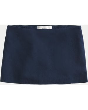 Hollister Linen-blend Mini Skort - Blue