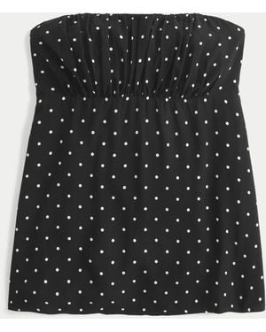 Hollister Easy Strapless Babydoll Top - Black