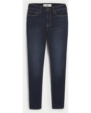 Hollister Curvy High-rise Dark Wash Super Skinny Jeans - Blue
