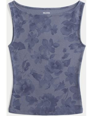 Hollister Tanktop mit Schlitzausschnitt - Blau