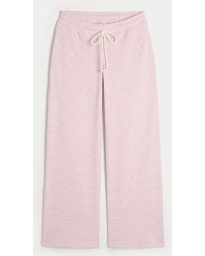 Hollister Gilly Hicks Waffle Lace Straight Trousers - Pink