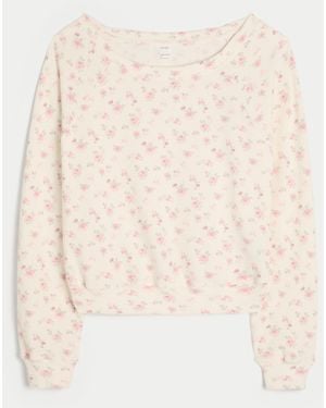 Hollister Gilly Hicks Waffle Off-the-shoulder Top - Natural