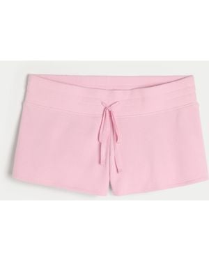 Hollister Gilly Hicks Cosy Waffle Mini Shorts - Pink