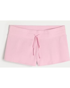 Hollister Gilly Hicks Cosy Waffle Mini Shorts - Pink