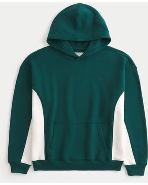 Hollister Boxy Logo Hoodie - Green