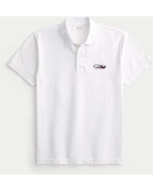Hollister Relaxed Logo Polo - White
