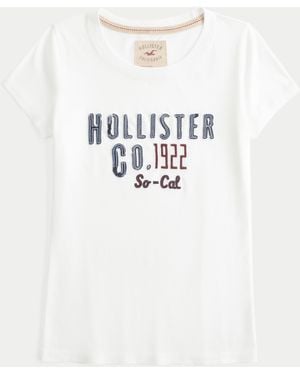 Hollister So Cal Logo Graphic Baby Tee - White