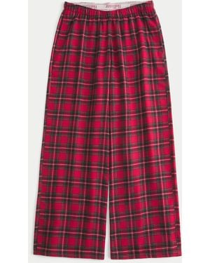 Hollister Baggy Flannel Trousers - Red