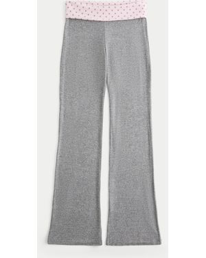 Hollister Always Cosy Foldover Flare Trousers - Grey