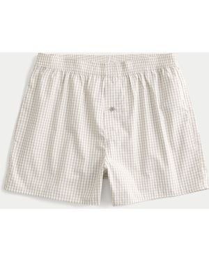 Hollister Cotton Boxer Shorts - Natural
