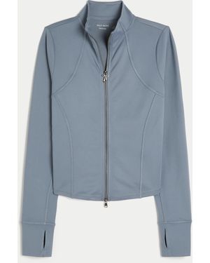 Hollister Gilly Hicks Active Recharge Bow Double Zip Jacket - Blue