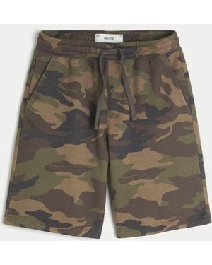 Hollister At-the-knee Camo Baggy Fleece Shorts - Grey