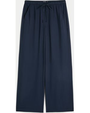 Hollister Pull-on Slub Trousers - Blue