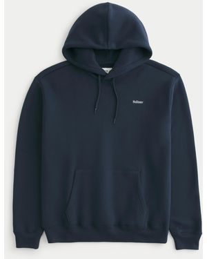 Hollister Lässiger Hoodie mit Logo - Blau