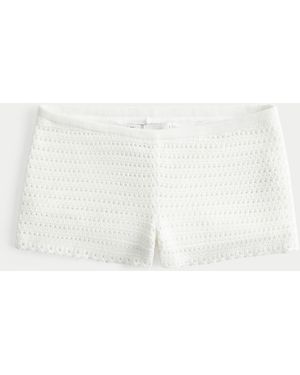 Hollister Crochet-style Shortie Shorts - White