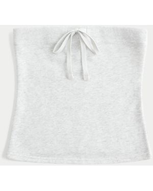 Hollister Fleece Tube Top - White
