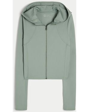 Hollister Gilly Hicks Active Recharge Zip-up Hoodie - Green