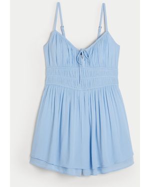 Hollister Channelled Romper - Blue