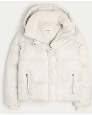 Hollister Faux Fur-lined All-weather Puffer Jacket - Natural