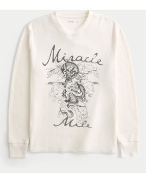 Hollister Miracle Mile Graphic Thermal Shirt - Natural