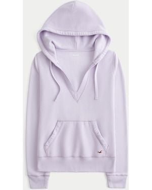 Hollister Hollister Feel Good V-neck Hoodie - Purple