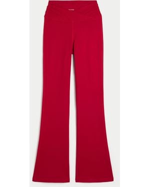 Hollister Gilly Hicks Active Recharge Wrap Waist Boot Leggings - Red