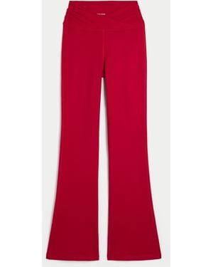 Hollister Gilly Hicks Active Recharge Wrap Waist Boot Leggings - Red