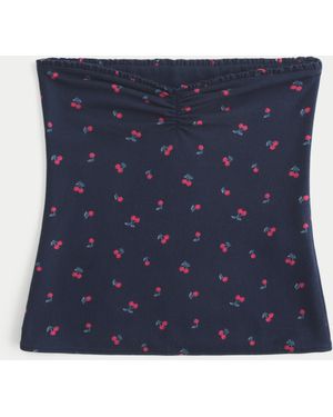 Hollister Cinch Bust Tube Top - Blue