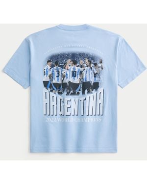 Hollister Asociación Del Fútbol Argentino Graphic Tee - Blue
