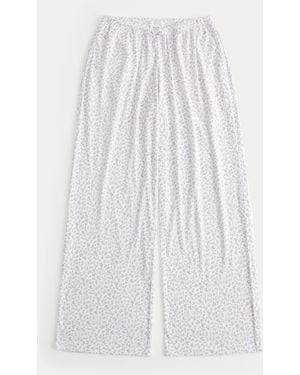 Hollister Pointelle-Pyjamahose - Weiß