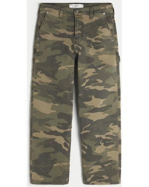 Hollister Camo Baggy Painter Jeans - Green