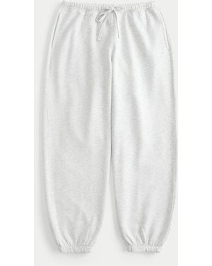 Hollister Fleece Joggers - White