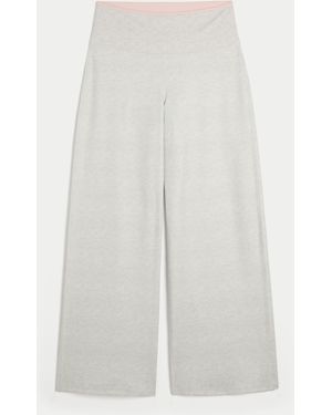 Hollister Gilly Hicks Active Recharge Foldover Wide-leg Trousers - White