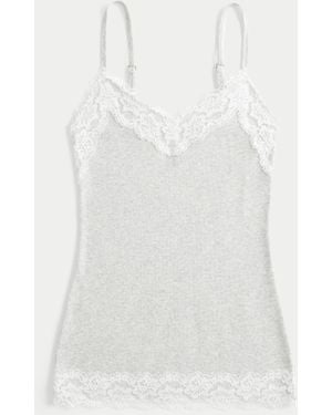 Hollister Lace Trim Cami - White